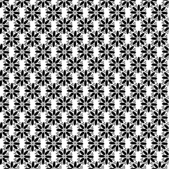 Seamless Black and White Floral Geometric Pattern – Elegant Tile Design