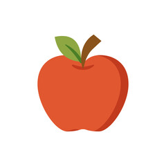 Vector illustration of an apple fruit on a white background. Fruit icon with flat style