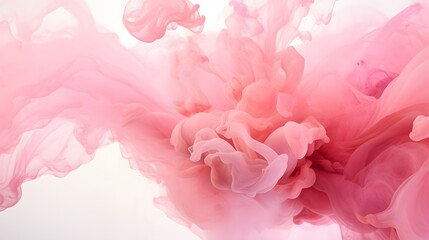 Abstract Pink Ink Cloud in Water