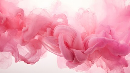 Fototapeta premium Abstract Pink Ink Swirls in Water