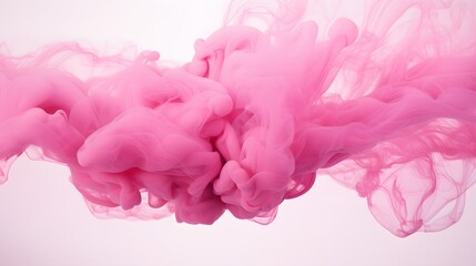 Vibrant Pink Ink Cloud in Water – Abstract Fluid Art Background