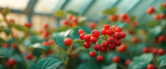Obraz premium Red Currants in the Garden, Summer Harvest of Delicious Berries, CloseUp View.