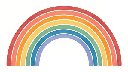 Beautiful and vibrant watercolor rainbow illustration with artistic brush strokes against a white background for various designs