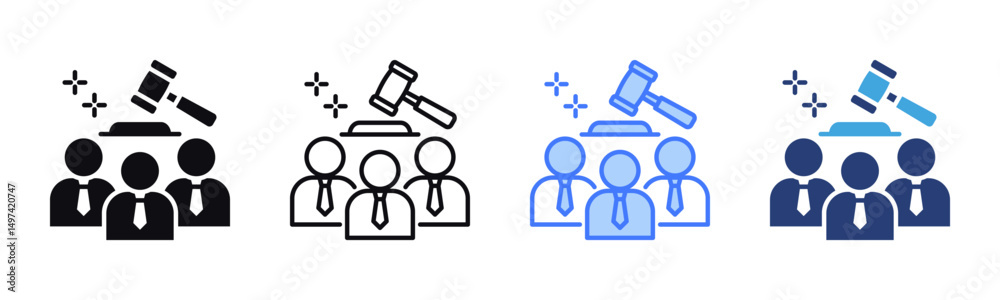 Poster Representation icon sheet multiple style collection