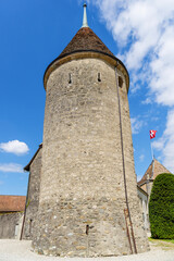 Le Château de Rolle en Suisse dans la région viticole de Lavaux