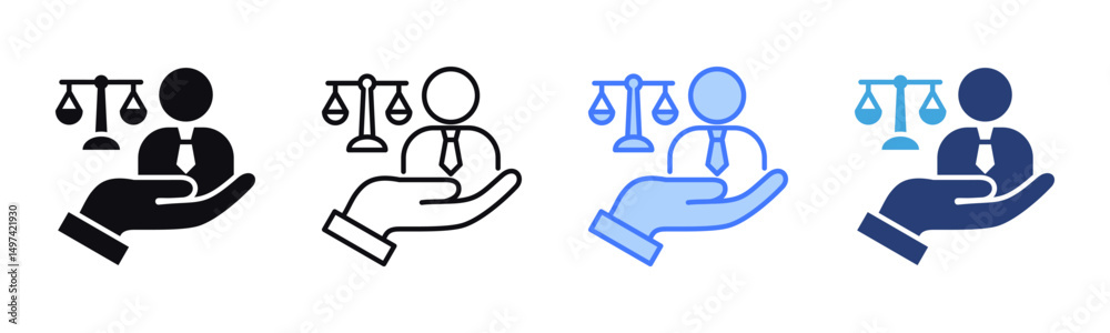 Poster compliance manager icon sheet multiple style collection