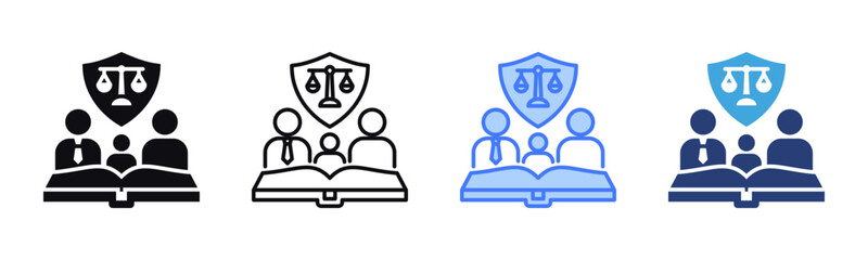 Family Law icon sheet multiple style collection