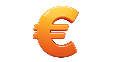 Obraz premium Orange Euro Symbol Illustration