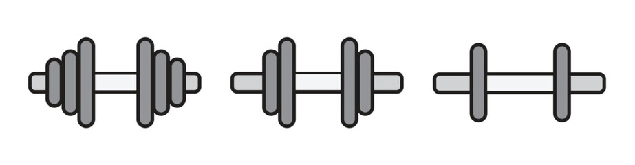 dumbbell on white background