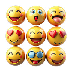 Fototapeta premium set of smiles