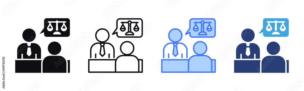 Poster Counsel icon sheet multiple style collection
