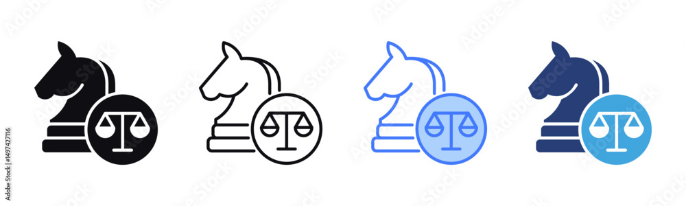 Poster Strategy icon sheet multiple style collection