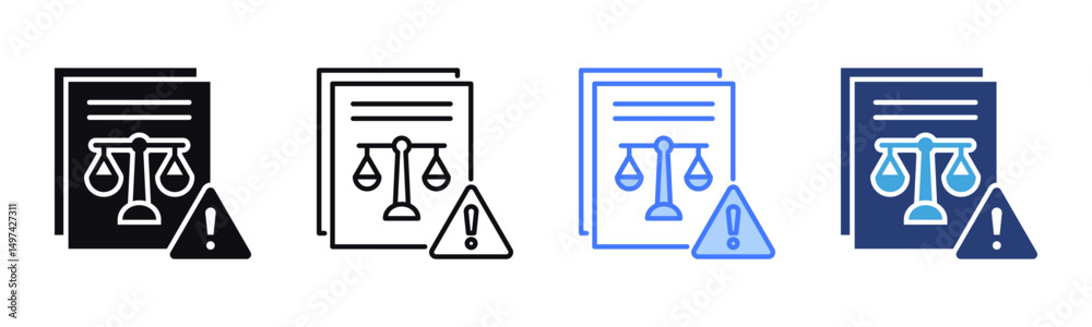 Poster notice icon sheet multiple style collection