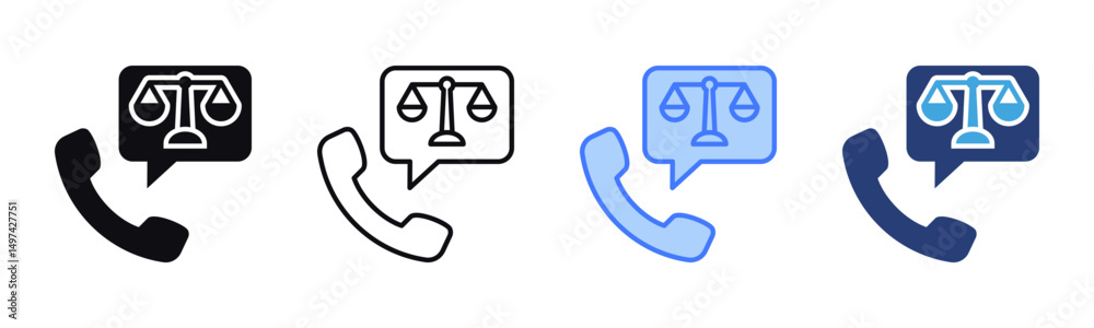 Poster hotline icon sheet multiple style collection
