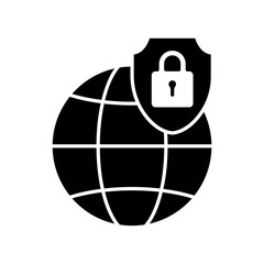 Icon a internet security, isolated against a clean background.