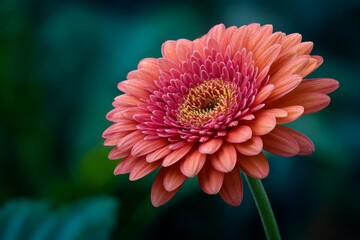 Floral beauty showcased through a vibrant pink and orange flower in a serene outdoor setting during daylight