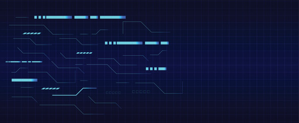 Fototapeta premium Futuristic Digital Interface Grid Background
