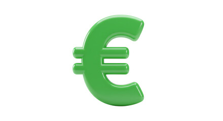 Fototapeta premium Green Euro Symbol Finance Currency
