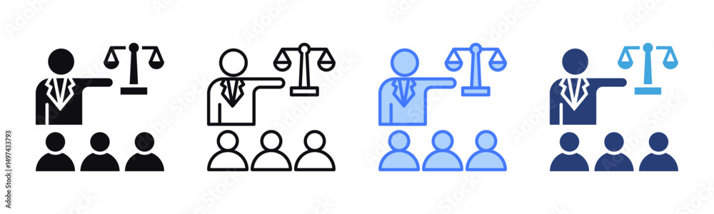 Poster Representation icon sheet multiple style collection