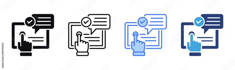 Poster Self Service icon sheet multiple style collection