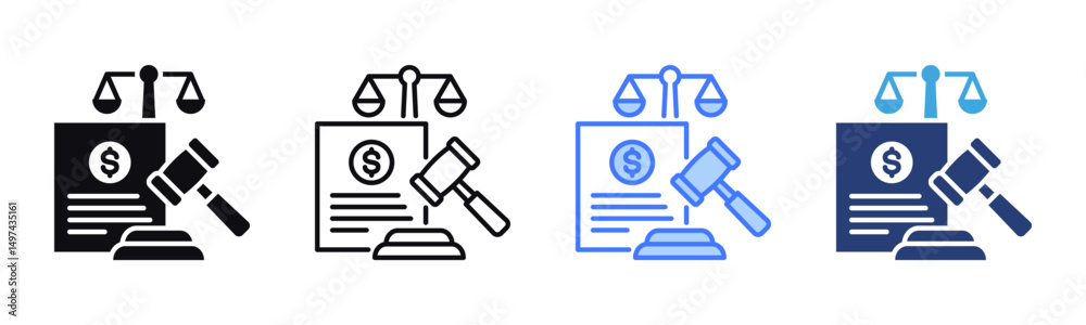 Poster Valuation icon sheet multiple style collection