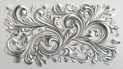 Metal engraving isolated on white background