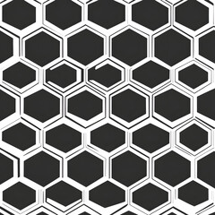 Obraz premium honeycomb pattern black and white
