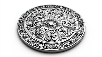 Naklejka premium Metal engraving isolated on white background