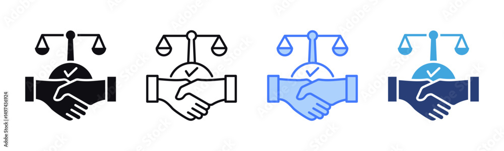 Poster settlement icon sheet multiple style collection