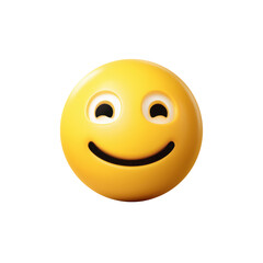 Fototapeta premium Joyful Emoji Face Illustration , isolated on white background png