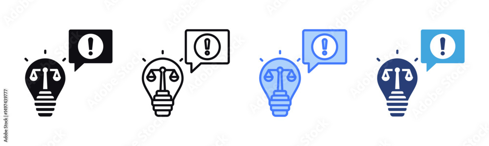 Poster advice icon sheet multiple style collection
