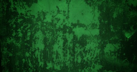 A textured green grunge background with dark patches and rough surface