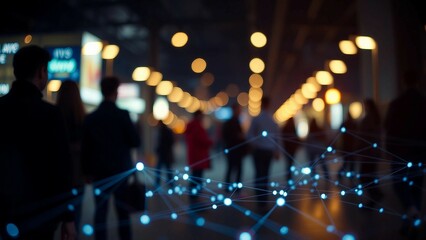 People connected people by lines Cooperation and collaboration news gossip spread Teamwork Society c