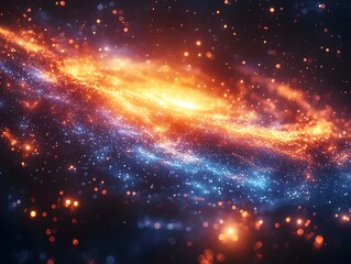 Obraz premium Surreal cosmic explosion of light and colors