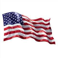 Obraz premium Majestic American Flag, Symbol of Freedom , isolated on white background png