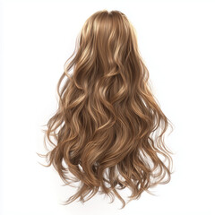 Naklejka premium Stunning Wavy Brown Hair , isolated on white background png