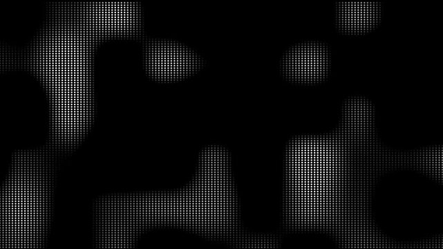 Animated abstract technology dark background random dots and grid 4K.