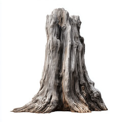 Fototapeta premium Ancient Tree Stump - Majestic Nature's Art , isolated on white background png