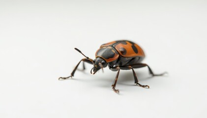 Naklejka premium A lone bug perfectly centered against pure white , bug, close-up, detail