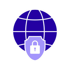 Icon a secure connection, isolated against a clean background.