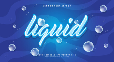 Liquid 3d editable text effect Template Suitable for Under water background