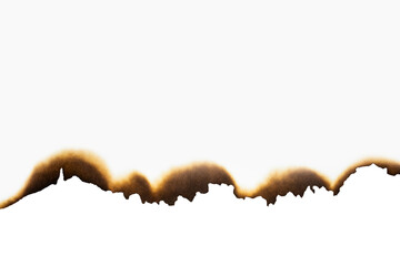 paper burned old grunge abstract background texture isolated on white background with clipping path.