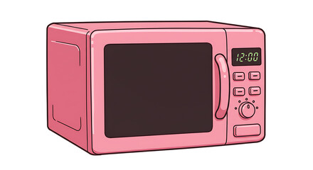 Pink microwave oven