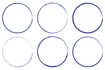 Hand drawn circle line sketch set. Circular vector image. Hand drawn circle with doodle patterns. Vector brush strokes circles of paint on white background.