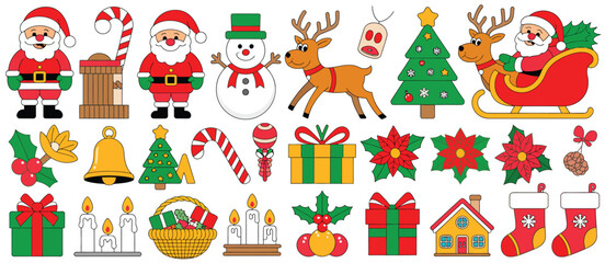 Christmas Clipart Collection Festive Cartoon Icons