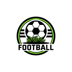 Obraz premium logo soocer emblem. vector soccer sport logo.