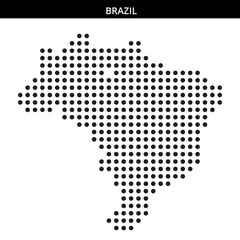 Outline of Brazil created with dots