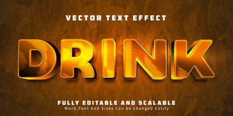 Drink text effect editable