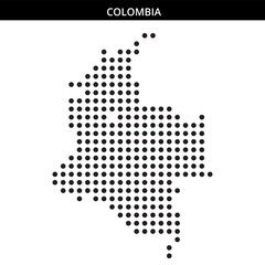 Colombia map in dot design