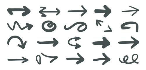 Hand Drawn Arrow Set Collection for Design Projects